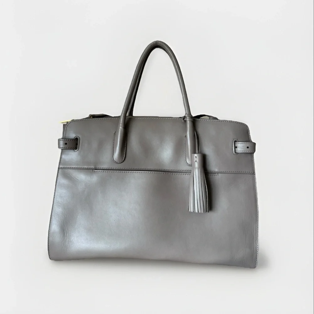 Cuyana Work Satchel in Clay Smooth Leather